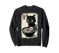 Funny Cat Ramen Graphic Japanese Kawaii Manga Anime Sweatshirt