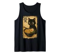 Funny Cat Ramen Graphic Japanese Kawaii Manga Anime Tank Top