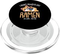 Funny Cat Ramen "I Always Eat Ramen" Kawaii Anime Cat PopSockets PopGrip for MagSafe