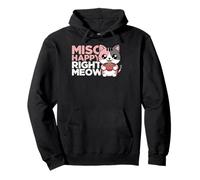 Funny Cat Ramen "Miso Happy Right Meow" Kawaii Anime Cat Pullover Hoodie