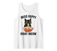 Funny Cat Ramen Miso Happy Right Meow Kawaii Anime Cat Tank Top