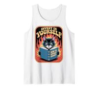 Funny Cat Reading Book Invest In Yourself Cats Tank Top