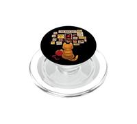 Funny Cat Red Dot Investigation Conspiracy Board Humor Women PopSockets PopGrip for MagSafe