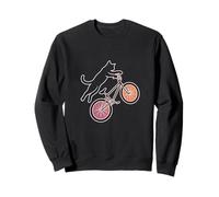 Funny Cat Riding Bicycle Design for Cyclists and Cat Lovers Sweatshirt
