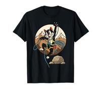 Funny Cat Rock Climbing Adventure Design T-Shirt