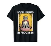 Funny Cat Royal Duties in Progress Cat Litter Box Cat T-Shirt