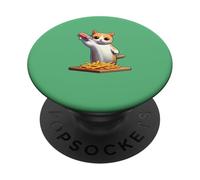 Funny Cat Salting Fries Cartoon PopSockets Adhesive PopGrip