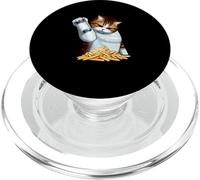 Funny Cat Salting Fries Cartoon PopSockets PopGrip for MagSafe