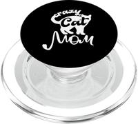 Funny Cat Saying - Cute Cat Lover - Crazy Cat Mom PopSockets PopGrip for MagSafe
