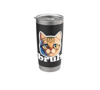 Funny Cat Says Bruh - Cute Pet Cat Meme Humor Stainless Steel Insulated Tumbler