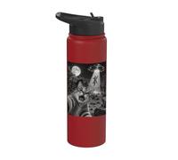 Funny Cat Selfie Alien Abduction UFO Desert Stainless Steel Insulated Water Bottle