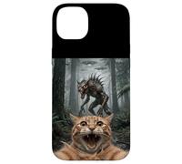 Funny Cat Selfie Chupacabra UFO Forest Encounter Case for iPhone 14 Plus