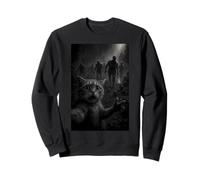 Funny Cat Selfie Top With Zombie Apocalypse Sweatshirt