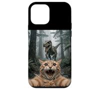 Funny Cat Selfie Velociraptor UFO Forest Encounter Case for iPhone 12 mini