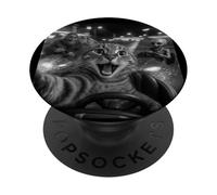 Funny Cat Selfie with Big Foot & Alien Bumper Car Meme PopSockets Adhesive PopGrip