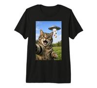Funny Cat Selfie with Easter Eggs UFO for Men Women Kids Premium T-Shirt