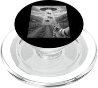 Funny Cat Selfie With Flying Cows And UFOs PopSockets PopGrip for MagSafe