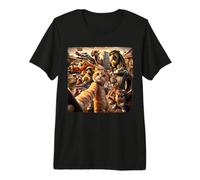 Funny Cat Selfie with Italian Brainrot Meme Character Kids Premium T-Shirt