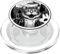 Funny Cat Selfie with UFOs PopSockets PopGrip for MagSafe