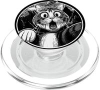 Funny Cat Selfie with UFOs PopSockets PopGrip for MagSafe