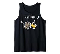 Funny Cat Serotonin Mental Health Science Humor Molecule Tank Top