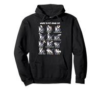 Funny Cat Shirt Ways To Pet Your Cat Petting Kitty Lover Pullover Hoodie