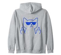 Funny Cat Statement - Sarcastic Social Awkward Introvert Cat Zip Hoodie
