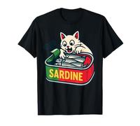 Funny Cat Stealing Sardines, Portugal Flag Colors T-Shirt