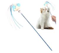 Funny Cat Stick | Interactive Cat Teaser Wand Toy with Bell | Hairball Design Interactive Pet Toy for Outdoors, Home, Car, and Work Area
