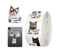 Funny Cat Stickers - Animal Decorative Self Adhesive Labels, Thank You Sticker's Scrapbooking Photo Album Crafts | Reward for Kids Adults, Classroom Party Favor Small Business Packaging Wa