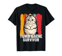 Funny Cat Stomach My Tummy Hurts Ache Survivor T-Shirt