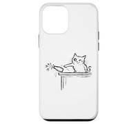 Funny Cat Sunflower Vase Meme Doodle Hand Drawn Case for iPhone 12 mini