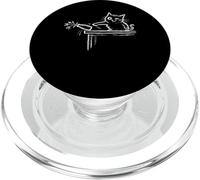 Funny Cat Sunflower Vase Meme Doodle Hand Drawn PopSockets PopGrip for MagSafe