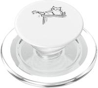 Funny Cat Sunflower Vase Meme Doodle Hand Drawn PopSockets PopGrip for MagSafe
