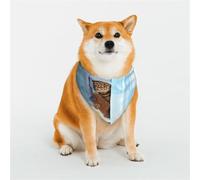 Funny Cat Taking A Bath Pattern Dog Bandanas, Comfortable Cotton Triangle Bibs Scarfs for Dogs Or Cats, Cute Pet Kerchief for Small Medium Large Dogs-Small