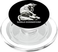 Funny Cat The Thinker World Domination? PopSockets PopGrip for MagSafe