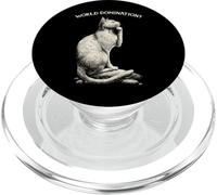Funny Cat The Thinker World Domination? PopSockets PopGrip for MagSafe