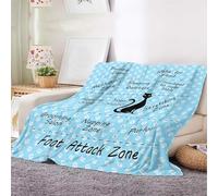 Funny Cat Throw Blanket - Soft Fleece Blanket with Cartoon Cats & Paw Print Design, Lightweight Warm Sofa Bed Blanket for Pet Lovers & Home Décor (Cat,150x200cm(60x80inch))