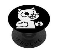 Funny Cat Thumbs Up Retro Cartoon Comic Design PopSockets Adhesive PopGrip