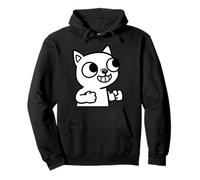 Funny Cat Thumbs Up Retro Cartoon Comic Design Pullover Hoodie