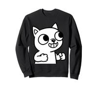 Funny Cat Thumbs Up Retro Cartoon Comic Design Sweatshirt
