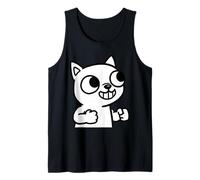 Funny Cat Thumbs Up Retro Cartoon Comic Design Tank Top