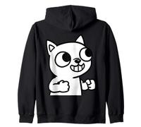 Funny Cat Thumbs Up Retro Cartoon Comic Design Zip Hoodie