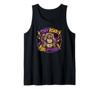 Funny Cat Tiny Roar Big Attitude Diaper Kitten Agere Tank Top
