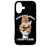 Funny Cat Toilet Reading Newspaper Cats Lover Breaking News Case for iPhone 17