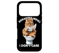 Funny Cat Toilet Reading Newspaper Cats Lover Breaking News Case for iPhone 17 Pro