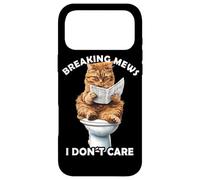 Funny Cat Toilet Reading Newspaper Cats Lover Breaking News Case for iPhone 17 Pro Max