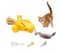 Funny Cat Toy, Electric Induction Mouse, Simulated Plush Cats Intelligent Drift Car, Interactive Cat Toy, Boredom Relief, Cat Toy Self-Employment (Yellow)