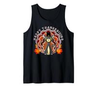 Funny Cat Turkey Happy Thanksgiving Tank Top