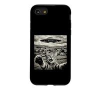 Funny Cat UFO Alien Abduction Surreal Art Case for iPhone SE (2020) / 7/8